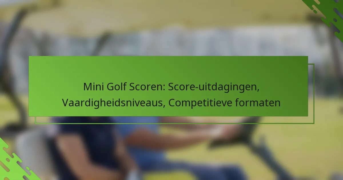 Mini Golf Scoren: Score-uitdagingen, Vaardigheidsniveaus, Competitieve formaten