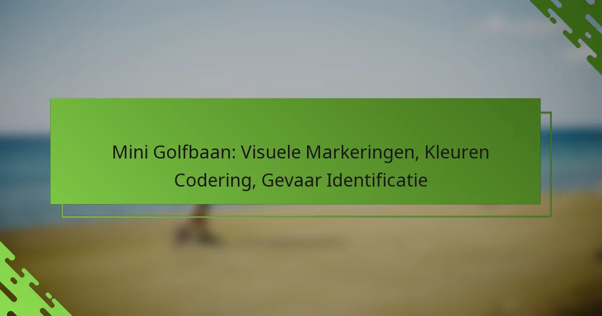 Mini Golfbaan: Visuele Markeringen, Kleuren Codering, Gevaar Identificatie